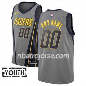 Barn Indiana Pacers Tröja Skräddarsydda 2018-19 Nike City Edition Grå Swingman